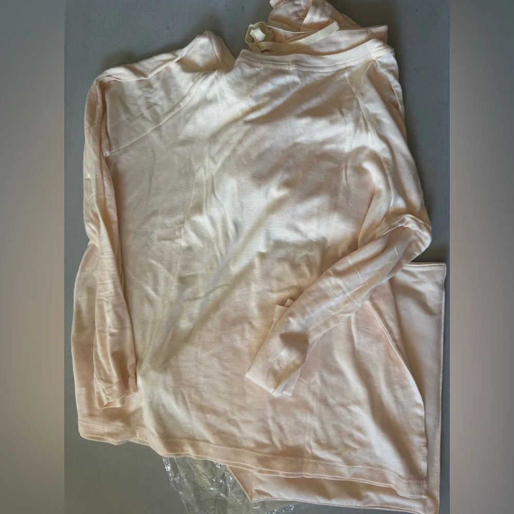 NWT Cuyana Pima Cotton Pyjama Set in Blush Peach